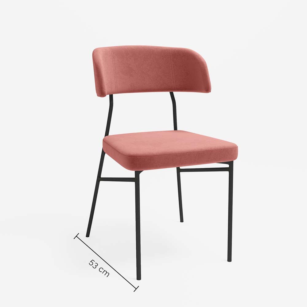 Lot de 2 chaises Clyde - Rose Vintage Potiron Paris