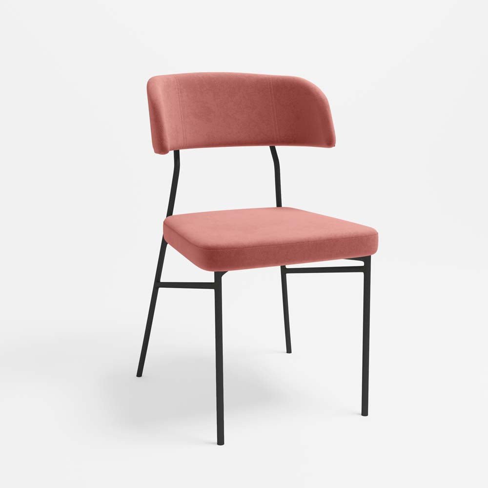 Lot de 2 chaises Clyde - Rose Vintage Potiron Paris