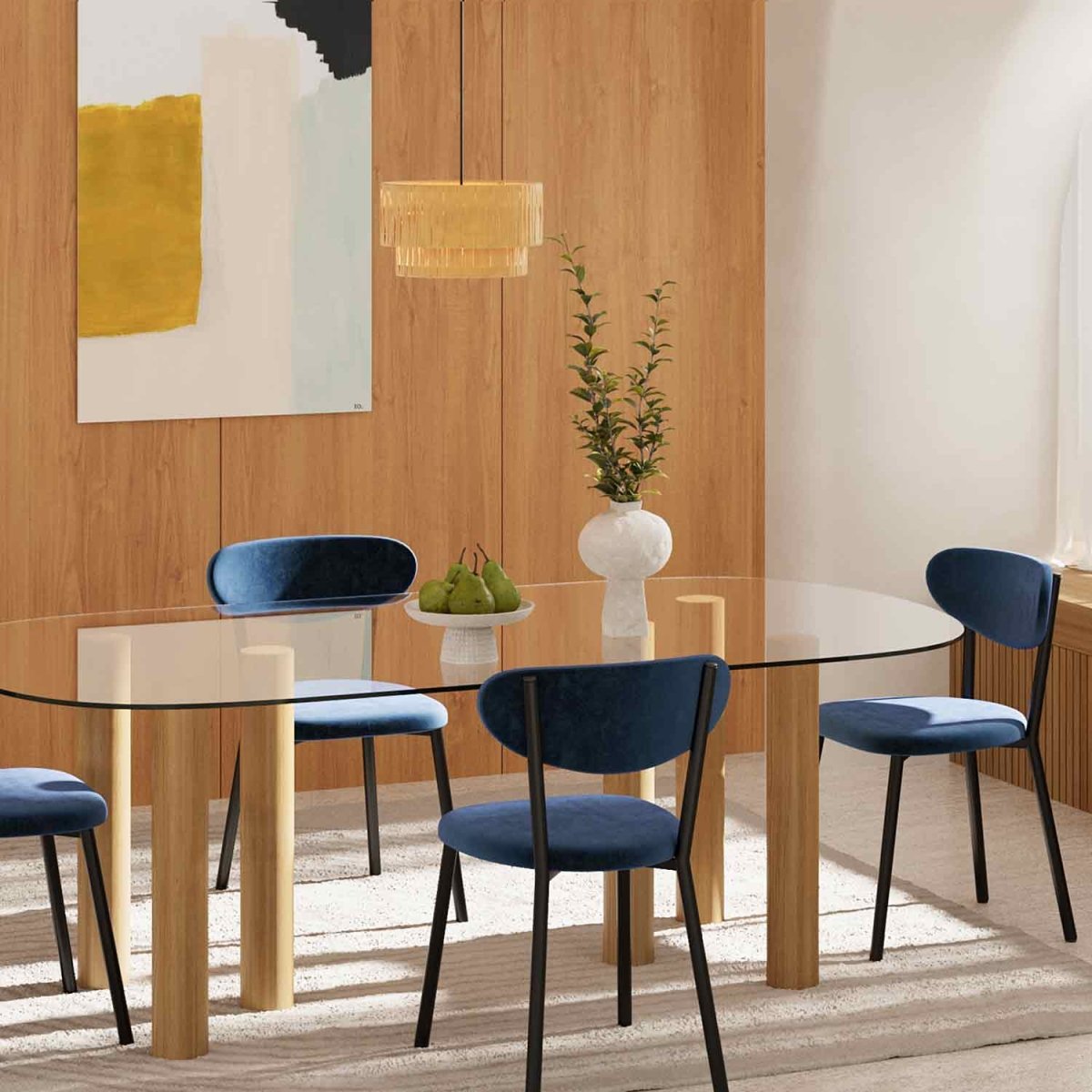 Lot de 2 chaises velours salle à manger - Potiron Paris, la décoration intérieur moderne haute en couleurs