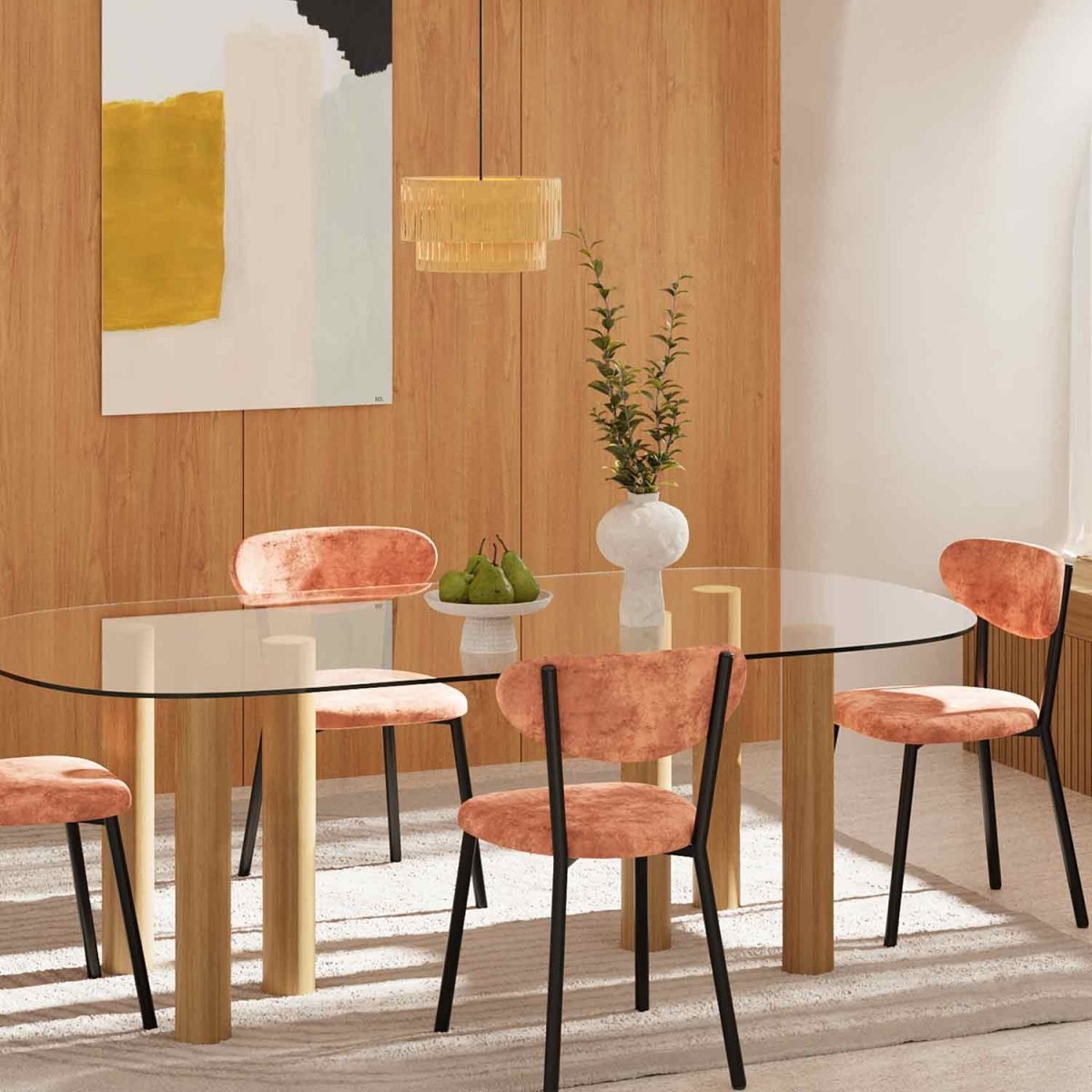 Lot de 2 chaises confortables pour salle à manger chic - Potiron Paris, la décoration intérieur moderne haute en couleurs