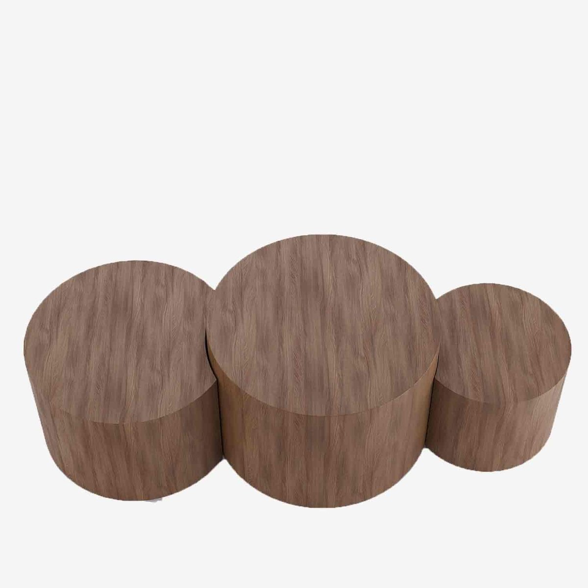 Lot de 3 tables basses rondes design Rhéa, Potiron Paris meilleur site pour une déco design pas cher