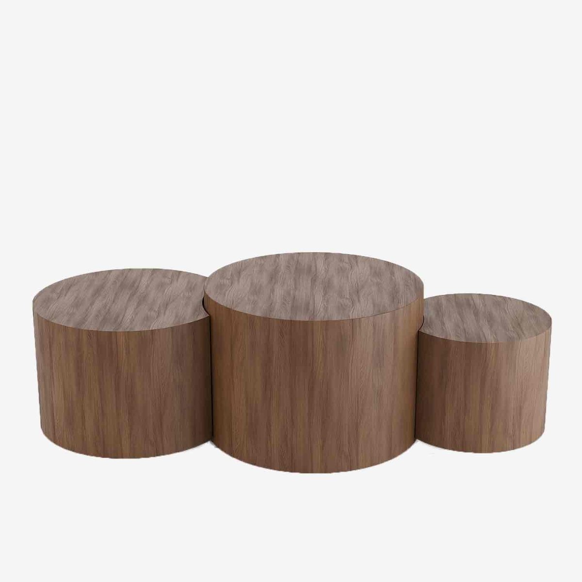 Lot de 3 tables basses rondes design Rhéa - Potiron Paris, le site déco design pas cher