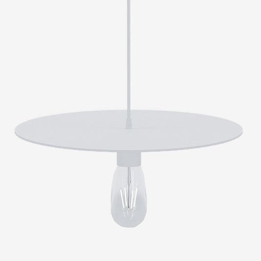 Luminaire suspension circulaire en métal blanc style minimaliste moderne - Potiron Paris, collection luminaire décoration intérieur