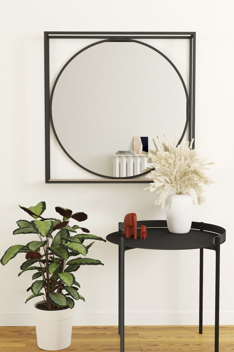 Miroir Altamura en métal noir Potiron Paris