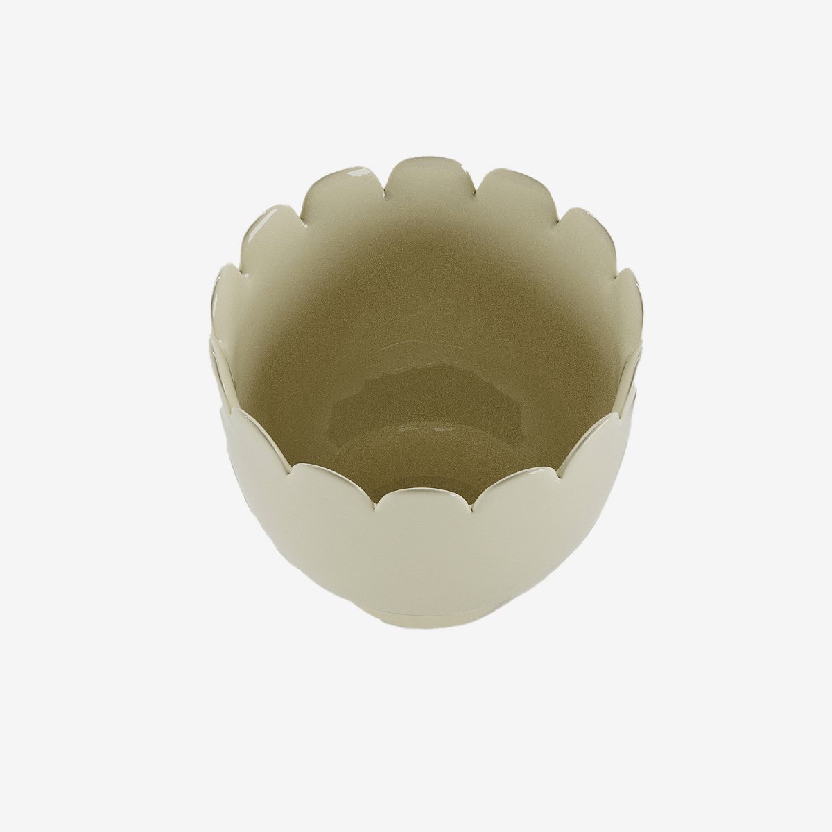 Potiron Paris, meubles déco design - Petit vase pot de fleur forme tulipe en céramique crème