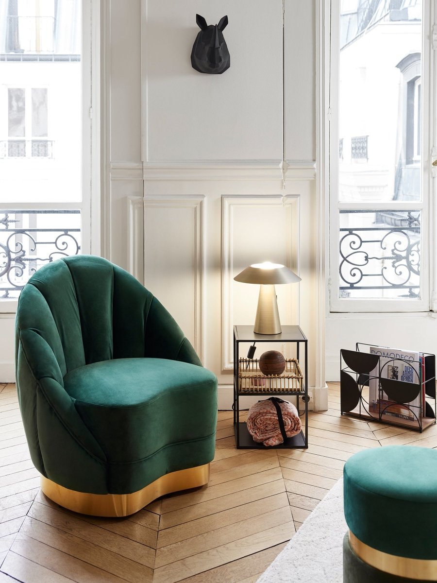 Porte-revues Orlando en bois et métal noir Potiron Paris