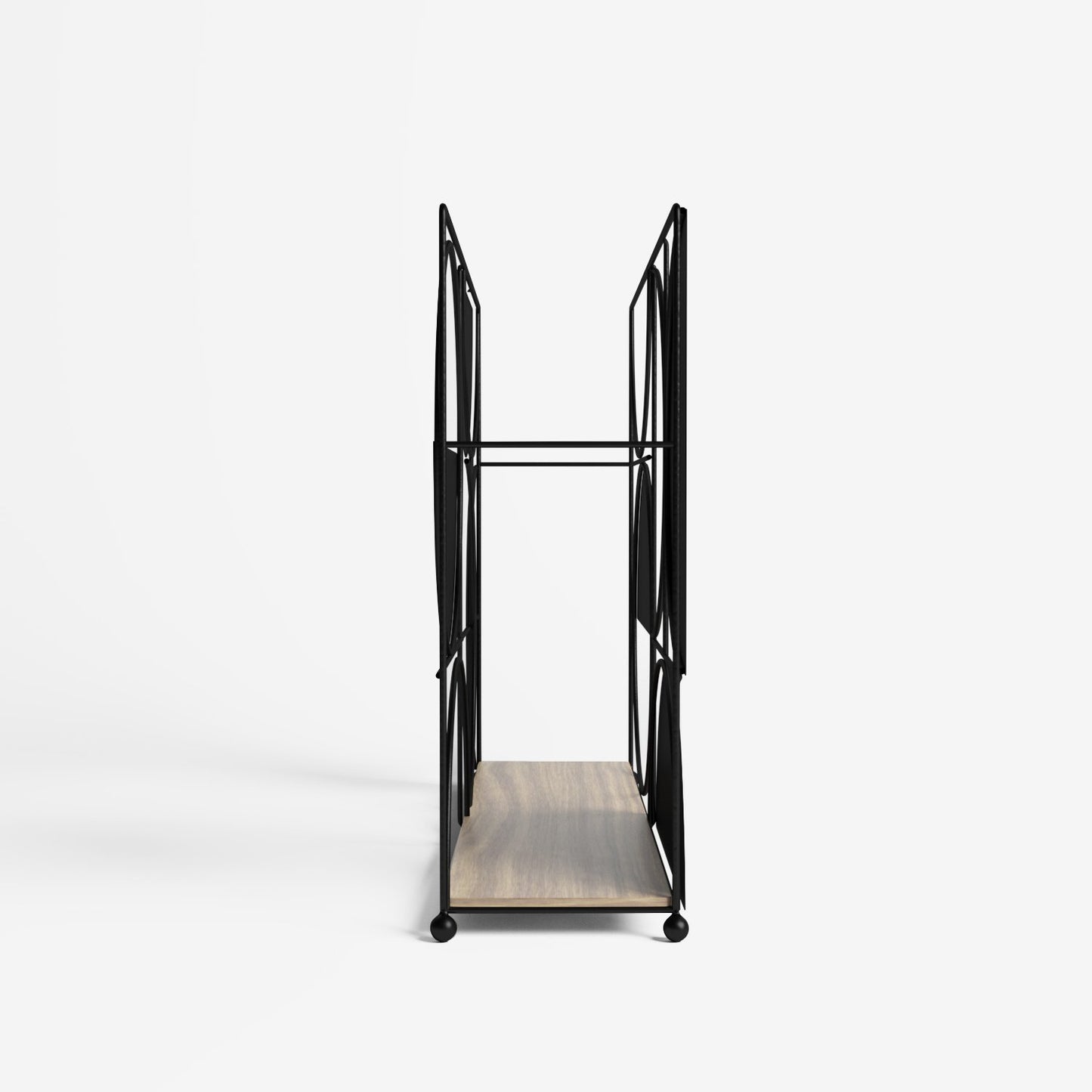 Porte-revues Orlando en bois et métal noir Potiron Paris