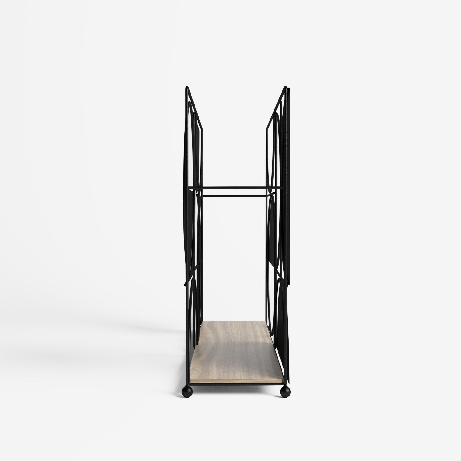 Porte-revues Orlando en bois et métal noir Potiron Paris