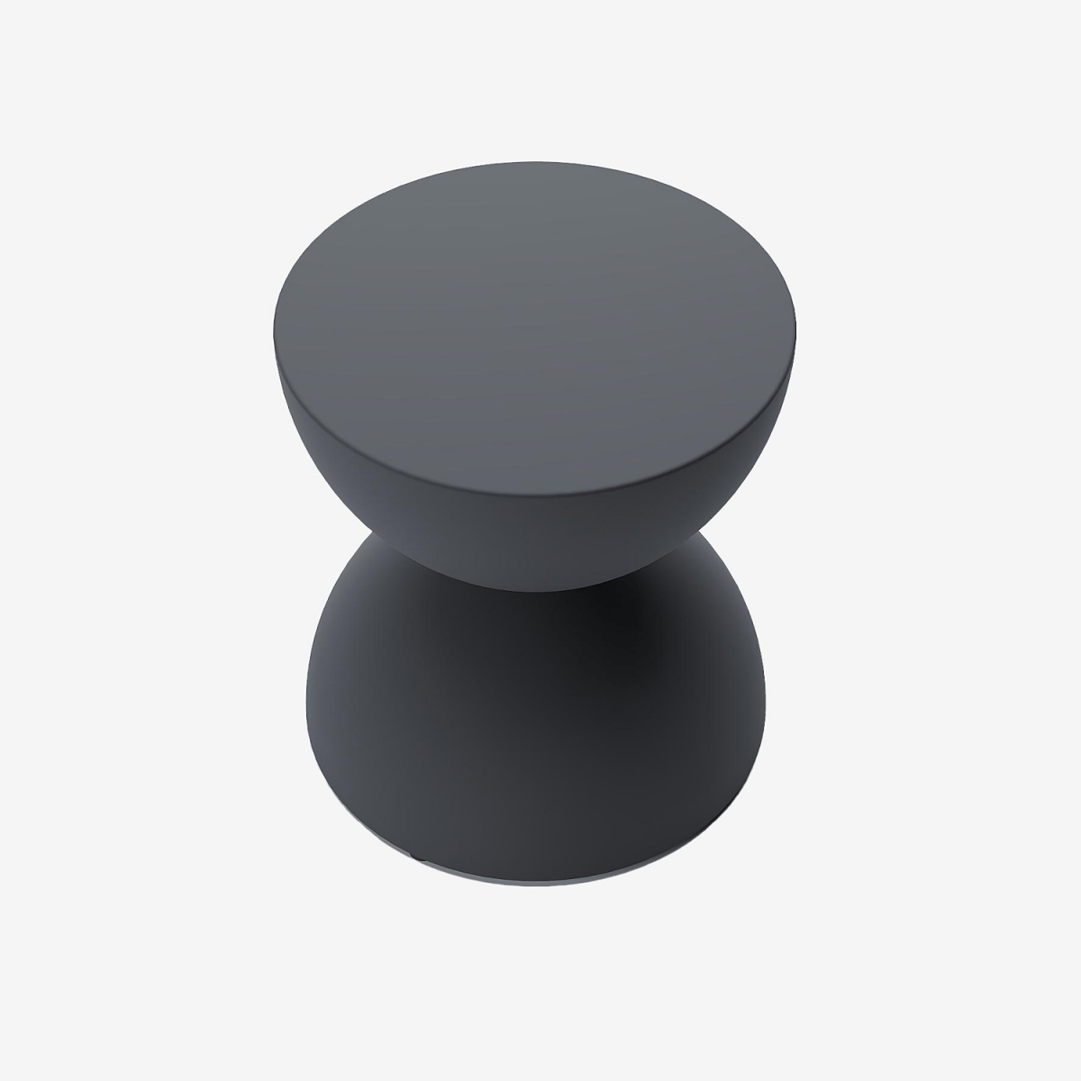 Table d'appoint ronde design en magnésie noire Bergamote Potiron Paris