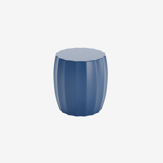 Pour une déco mdoerne stylée à petit prix : La table de chevet ronde en ciment bleu - Potiron Paris, décoration maison pas cher