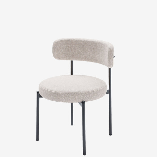 Lot de 2 chaises de salle à manger design moderne, velours crème Julia Potiron Paris
