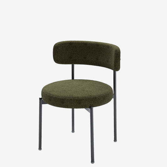 Lot de 2 chaises de salle à manger design moderne, velours vert Julia Potiron Paris