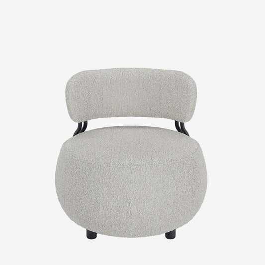 Fauteuil rond en laine bouclée Potiron Paris