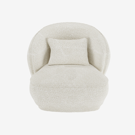 Fauteuil design bouclé blanc - Potiron Paris, la satisfaction du fauteuil design et confortable pas cher