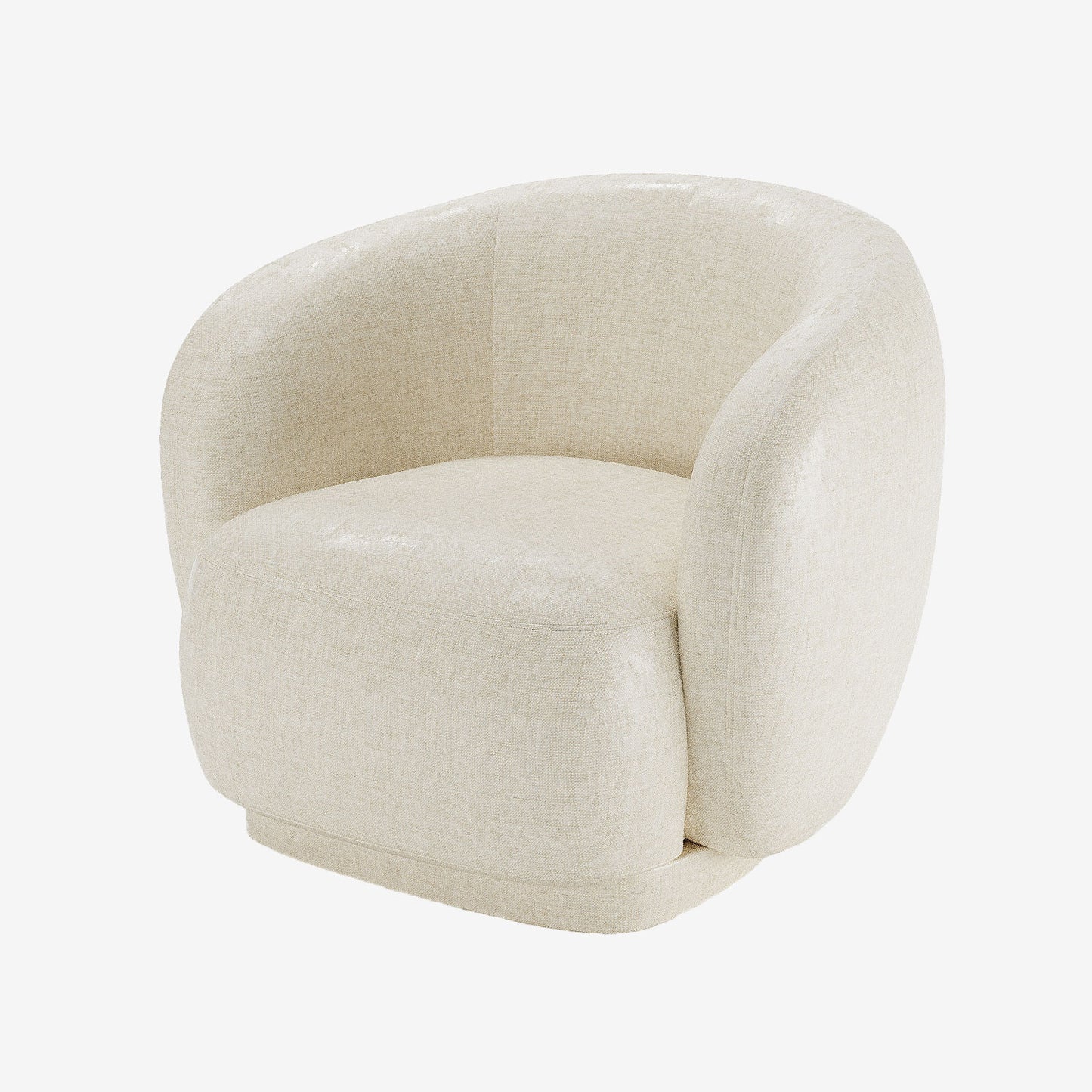 Fauteuil de salon de style organique en velours vintage crème - Potiron Paris, la satisfaction du fauteuil design et confortable pas cher