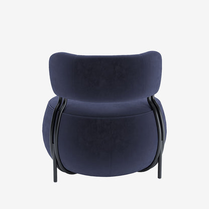 Fauteuil rond en velours Potiron Paris
