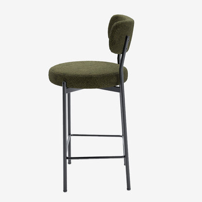 Lot de 2 fauteuils de bar velours vert Lili Potiron Paris