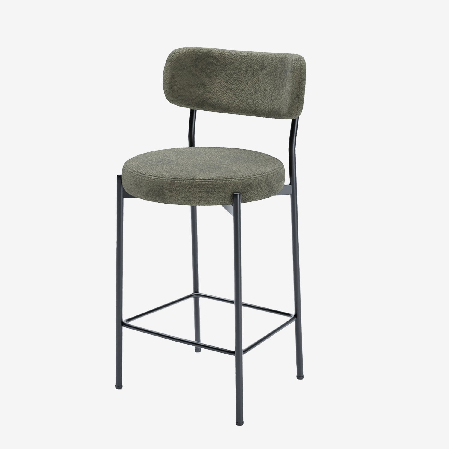 Lot de 2 fauteuils de bar velours vert Lili Potiron Paris