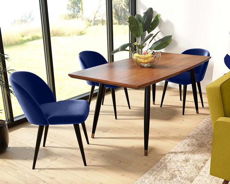 Chaise De Table Potiron - Thème Paris - Bleu - 100% Coton - Neuf