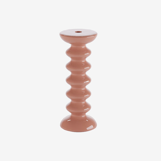 Bougeoir design vintage romantique en céramique rose - Potiron Paris, les accessoires déco design pour la maison de style contemporain