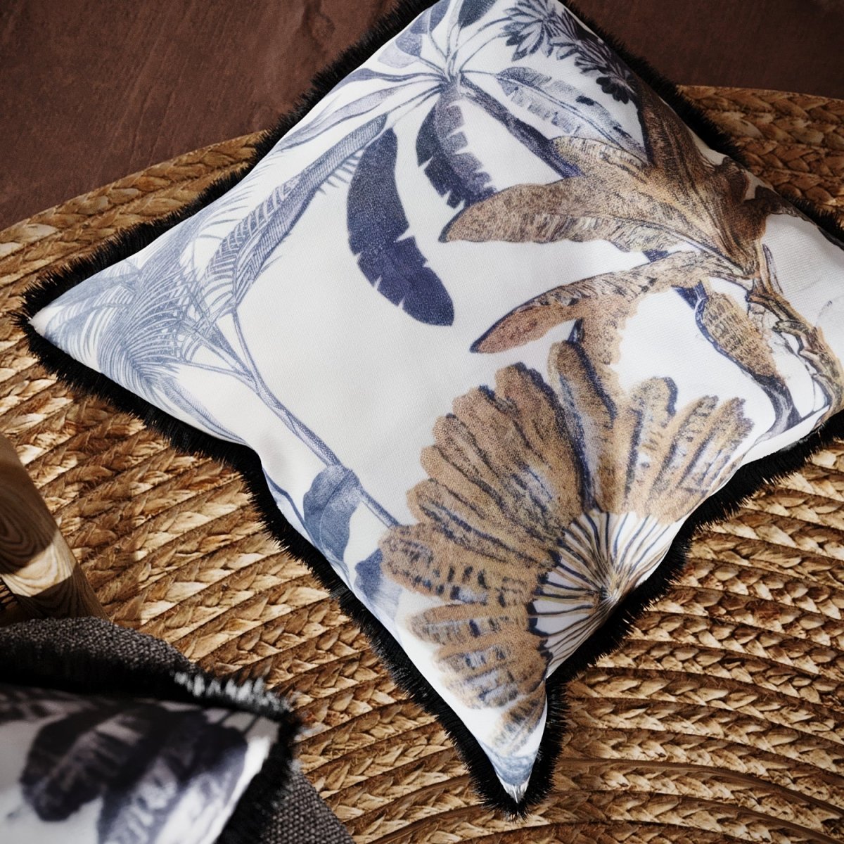 Intérieur de style bohème ou exotique : des coussins pour canapé, un ensemble de coussins à imprimé tropical pour la décoration du lit transforment le style chez vous
