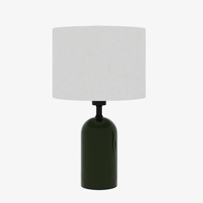 Becker - Lampe à poser en céramique verte avec abat-jour en lin naturel Potiron Paris