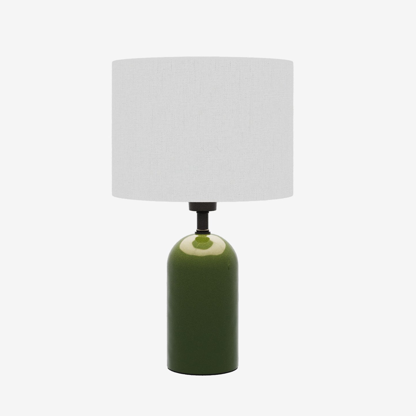 Becker - Lampe à poser en céramique verte avec abat-jour en lin naturel Potiron Paris
