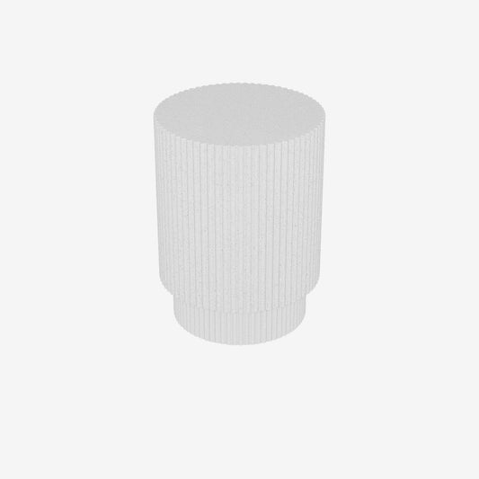Lys – Table d’appoint design en magnésie blanc moucheté Potiron Paris