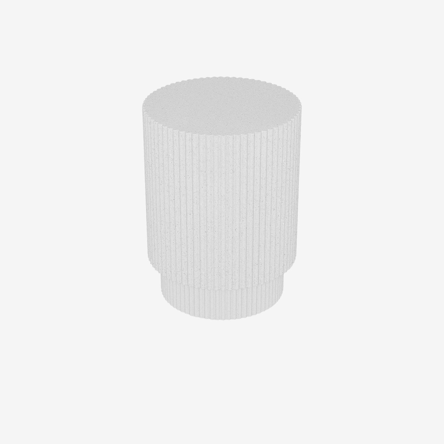 Lys – Table d’appoint design en magnésie blanc moucheté Potiron Paris