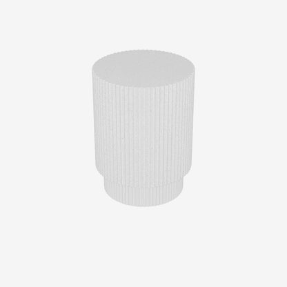 Lys – Table d’appoint design en magnésie blanc moucheté Potiron Paris