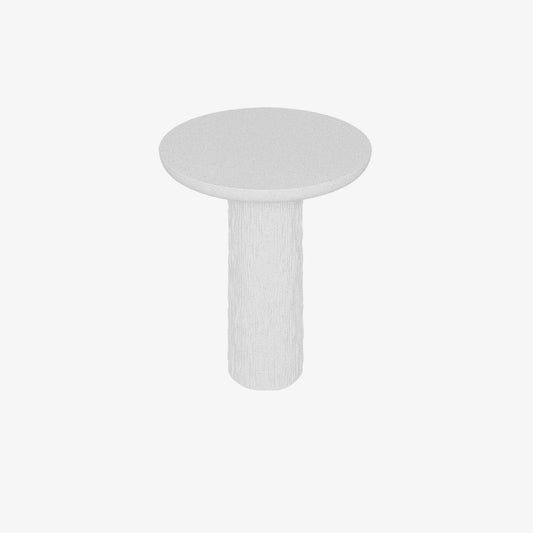 Mango – Table d’appoint blanche mouchetée en magnésie design Potiron Paris