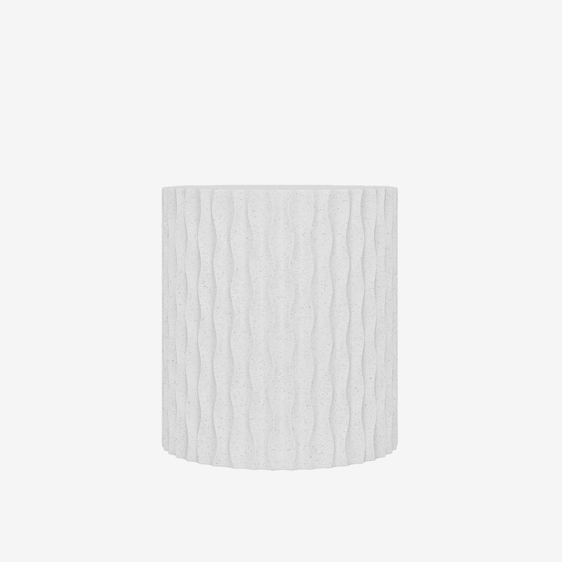 Aubépine – Table d’appoint blanche mouchetée en magnésie compacte Potiron Paris