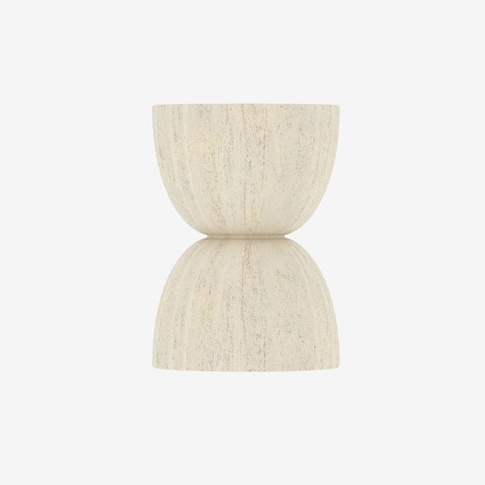 Framboise – Table d'appoint en magnésie blanche mouchetée Potiron Paris