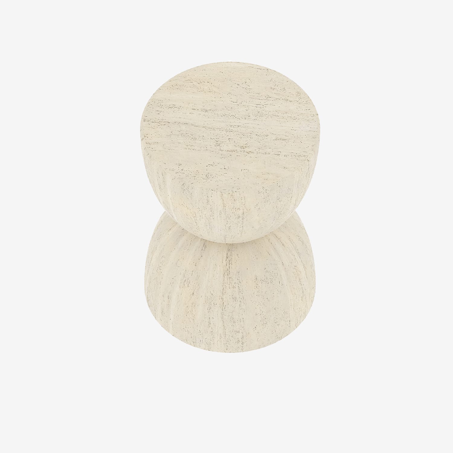 Framboise – Table d'appoint en magnésie blanche mouchetée Potiron Paris