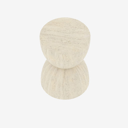 Framboise – Table d'appoint en magnésie blanche mouchetée Potiron Paris