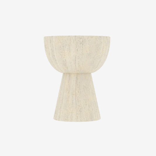 Dahlia – Table d'appoint en magnésie blanche mouchetée Potiron Paris