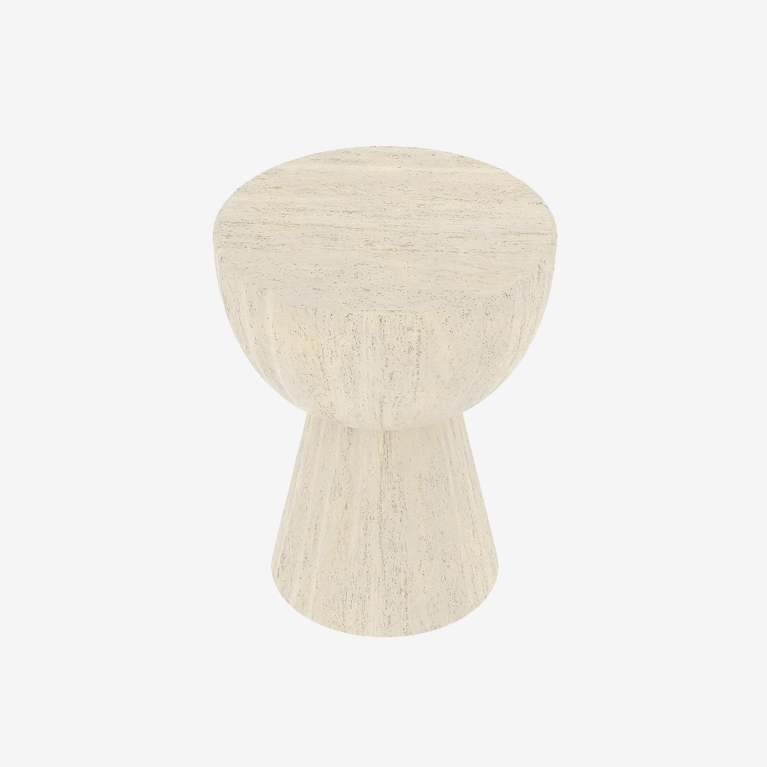 Dahlia – Table d'appoint en magnésie blanche mouchetée Potiron Paris