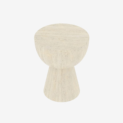 Dahlia – Table d'appoint en magnésie blanche mouchetée Potiron Paris