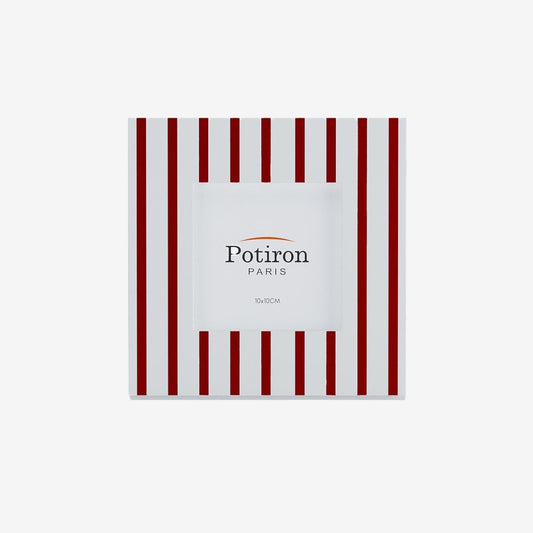 Cadre photo design à rayures rouges, Valencia Potiron Paris
