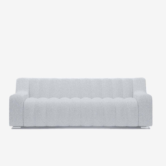 Canapé blanc tissu bouclette - Potiron Paris, la satisfaction des canapés design confortables au meilleur prix