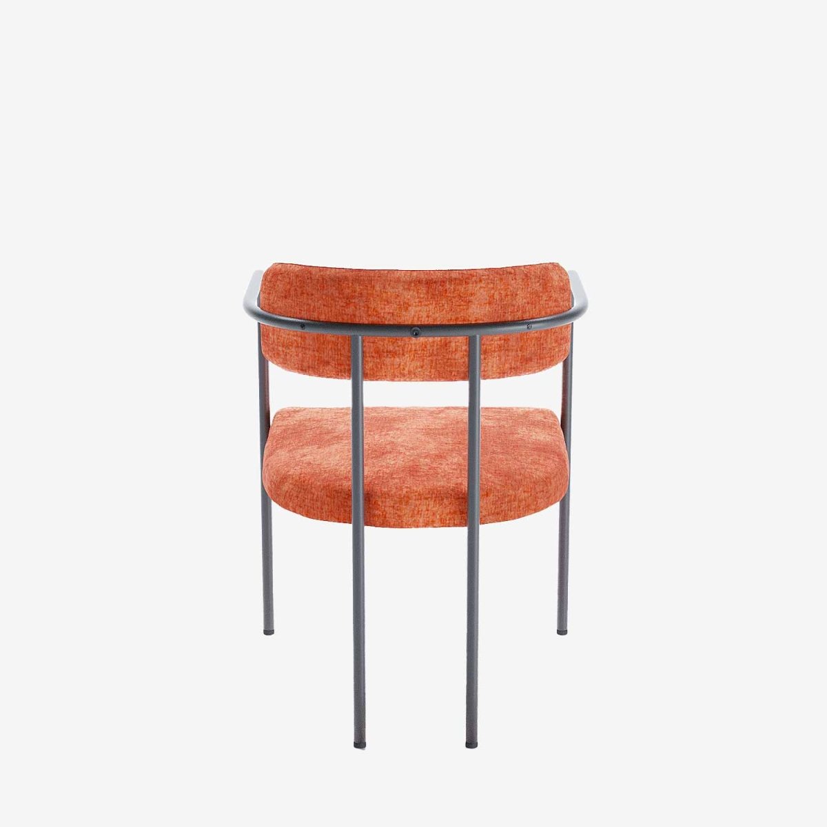 Chaise rembourrée pour salle à manger en velours oranger - Potiron Paris,  des assises design et confortables à la mode à tout petit prix