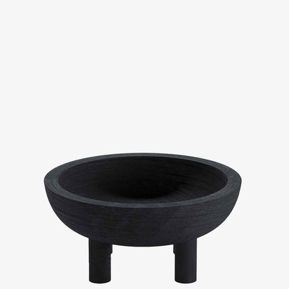 Coupe sur pieds design en bois sculpté paulownia noir - Potiron Paris, déco et meuble contemporain design pas cher