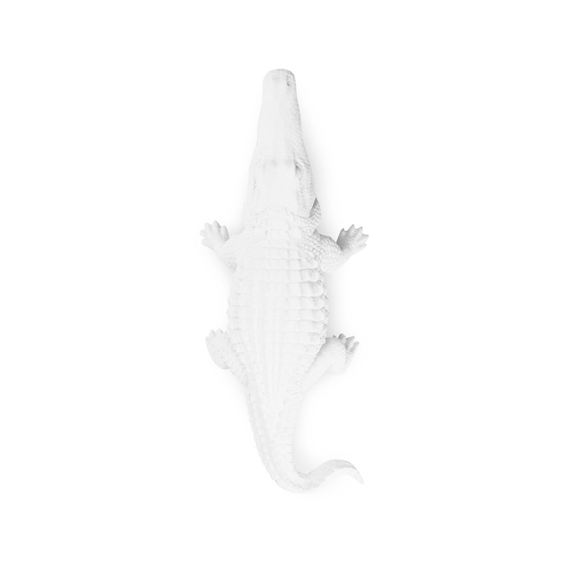Crocodile décoratif blanc en polyrésine Dandy Potiron Paris