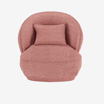 Délicieux petit meuble contemporain salon : Fauteuil design bouclé rose Pablo - Potiron Paris, déco et meuble contemporain design
