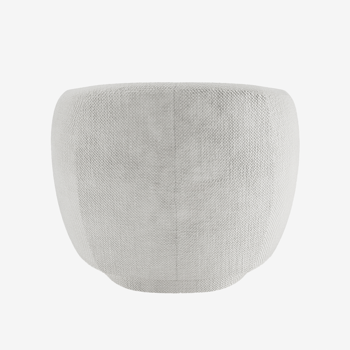 Fauteuil design demi-tonneau tissu chenille blanc Victoria Potiron Paris