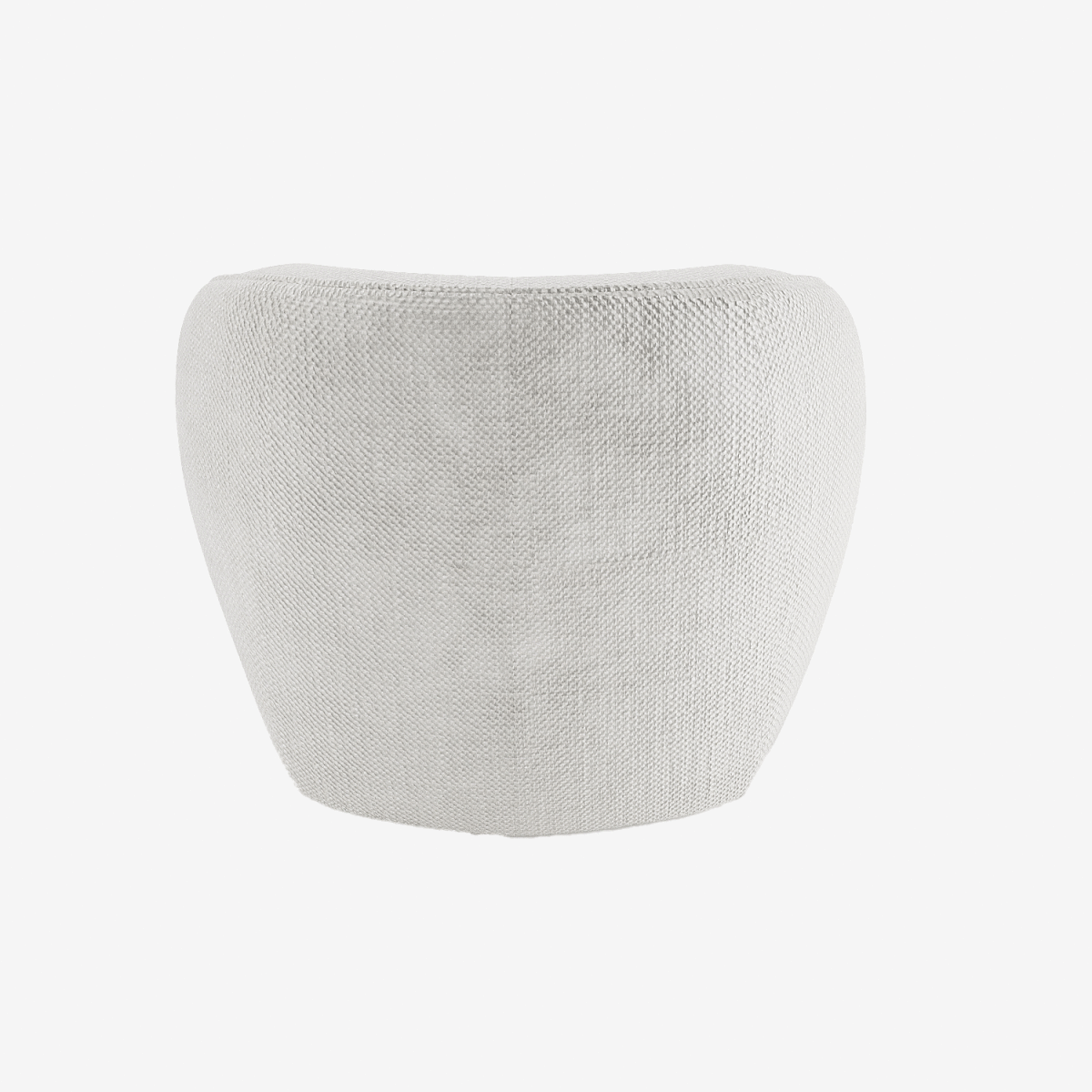 Fauteuil design tissu chenille blanc Pablo  - meuble design site Potiron Paris