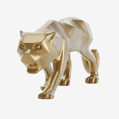 Meubles et déco design site Potiron Paris - Grande statue en résine léopard origami dorées