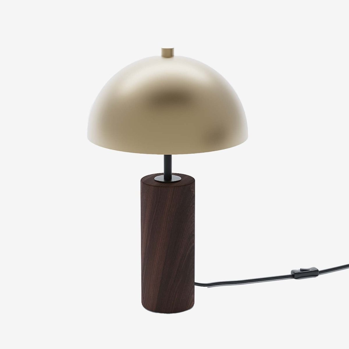 Lampe de bureau abat-jour cloche métal doré bois style vintage industriel - Potiron Paris, le luminaire design de la décoration d'intérieur chic et moderne