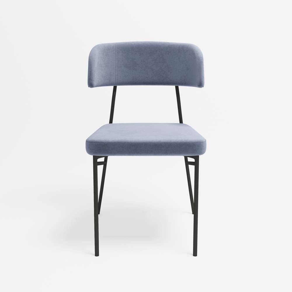 Lot de 2 chaises Clyde - Bleu Perle Potiron Paris