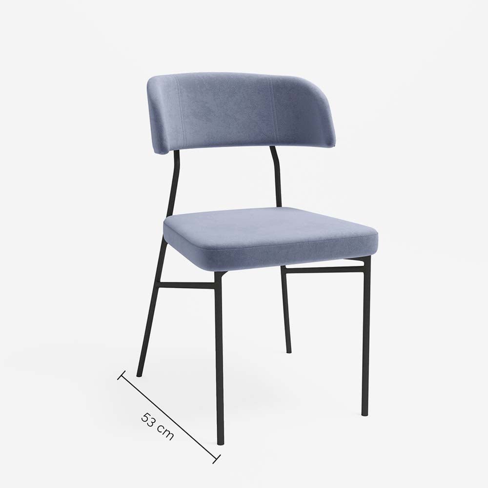 Lot de 2 chaises Clyde - Bleu Perle Potiron Paris